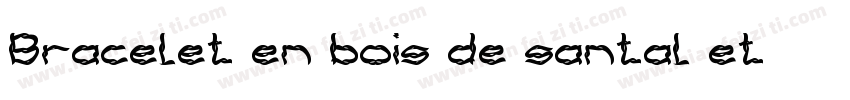 Bracelet en bois de santal et crist字体转换